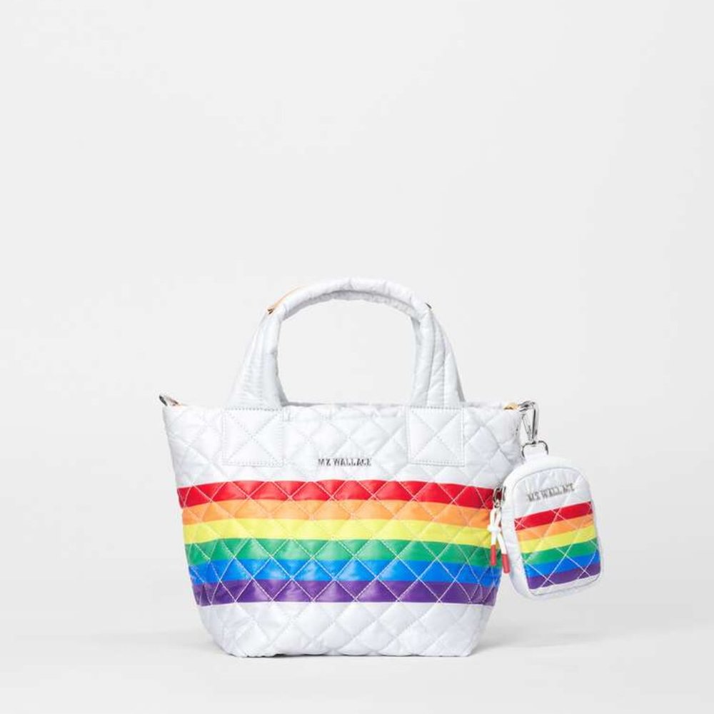 MZ Wallace PRIDE Rainbow Mini Metro Tote Deluxe and Link Pouch Set